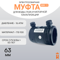 Муфта электросварная Д63 SDR 11 КИТАЙ