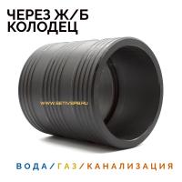 Муфта защитная Ду140 для прохода через ж/б колодец ПЭ труб