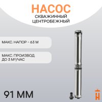 Скважинный насос центробежный ECO MIDI-2 40 м кабель 1х200-240В/50 гц
