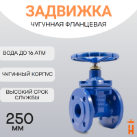 Задвижка фланцевая со штурвалом PN 16 DN 250