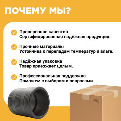 Муфта защитная Ду200 для прохода через ж/б колодец ПЭ труб.