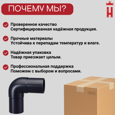 Отвод литой спигот 90 гр Д110 мм SDR17