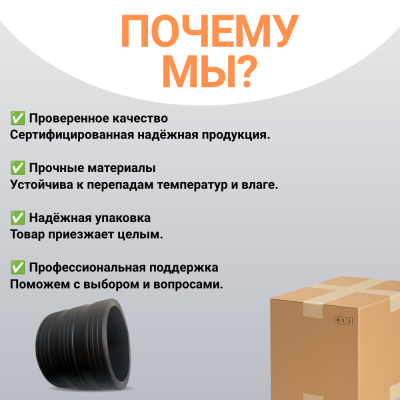 Муфта защитная Ду180 для прохода через ж/б колодец ПЭ труб