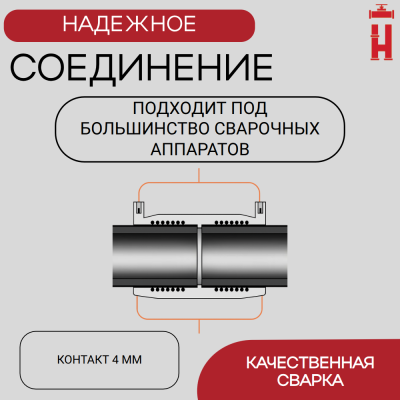 Муфта электросварная с наружной резьбой 63x2 SDR 11 ПЭ 100